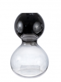 Βάζο Χειροποίητο Γυάλινο Γκρι-Μαύρο 22x35εκ. Zen Collection 25.25.51452