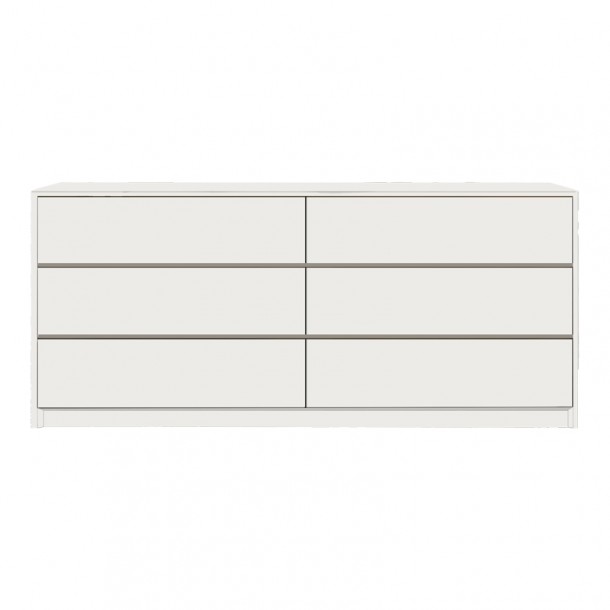 Συρταριέρα Kuanger pakoworld mdf σε λευκή απόχρωση 120x40x70εκ
