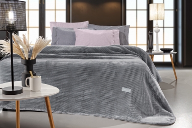 Κουβέρτα Ultrasoft Ζακάρ Μονή 160x220εκ. Cheval Silver Guy Laroche