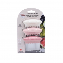 Σετ 3τμχ Κόπτης Crinkle Cutters Blush Melii MEL20130