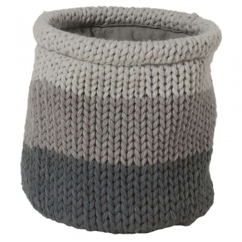 Καλάθι Αποθήκευσης Acrylic 15x15εκ. Knitted Grey Sealskin 361971312