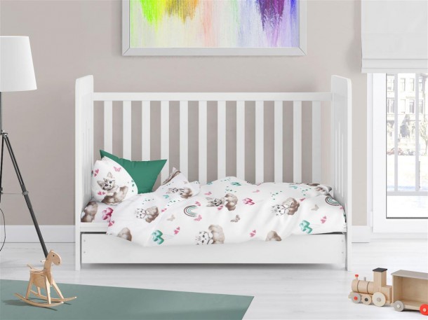 Πάπλωμα Παιδικό Βαμβακερό Κούνιας 120x160εκ. Kitten 560 Petrol DimCol