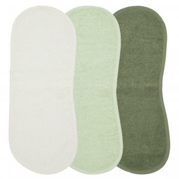 Σετ 3τμχ Λαβέτα Βαμβακερή 53x20εκ. Offwhite-Soft Green-Forest Green Meyco MEY-611440