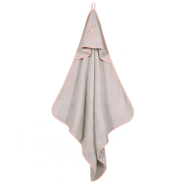 Κάπα Βαμβακερή Με Κέντημα Bebe 80x80εκ. Essential 8853 Ροζ-Γκρι Greenwich Polo Club