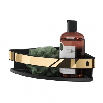 Ράφι Γωνιακό Cooper Black-Polished Gold 21x6,9εκ. Tiger 800563