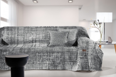 Ριχτάρι Διθέσιος Polycotton Chenille Melbourne Silver 180x250εκ. Guy Laroche