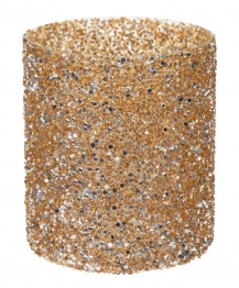 Κηροπήγιο Γυάλινο 13,5x15εκ. Strass Gold Art Et Lumiere 30547