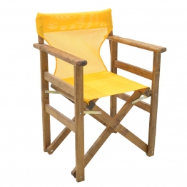 Καρέκλα-πολυθρόνα σκηνοθέτη Retto pakoworld μασίφ ξύλο οξιάς καρυδί-πανί κροκί