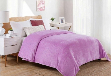 Κουβέρτα Coral Fleece Polyester Υπέρδιπλη 220x240εκ. Μονόχρωμη 05 Lilac DIMcol