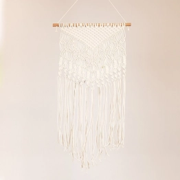 Διακοσμητικό Τοίχου Μακραμέ Μπεζ 35x75εκ. ESTHETI 812-60002