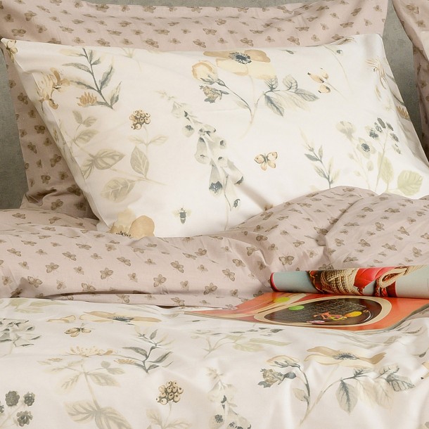 Ζεύγος Μαξιλαροθήκες Polycotton 50x70εκ. Dolores Ash Casual Line Mini Melinen 20004772