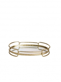 Δίσκος Μεταλλικός Χρυσός Με Καθρέπτη 40x26,5x7,5εκ. Zen Collection 26.1.52214