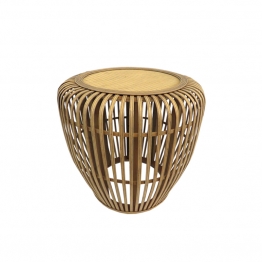 Τραπέζι Bamboo Natural Art Et Lumiere Φ43x46εκ. 14833