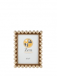 Κορνίζα Με Μπίλιες Χρυσή-Καφέ 13x18εκ. Zen Collection 25.2.50691