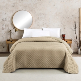 Κουβερλί 2 Όψεων Microfiber Υπέρδιπλο 220x240εκ. Renzo Beige-Ecrou Melinen 20004501