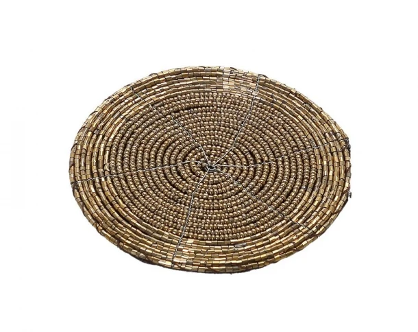 Σουβέρ Στρογγυλό Χρυσό ESPIEL 10εκ. YRA118K6