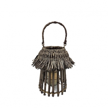 Φανάρι Bamboo Με Δοχείο Για Ρεσώ ESPIEL 11x18x26εκ. NAF105