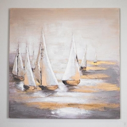 Πίνακας Καμβάς Καράβια 100x3x100εκ. ESTHETI 755-12060