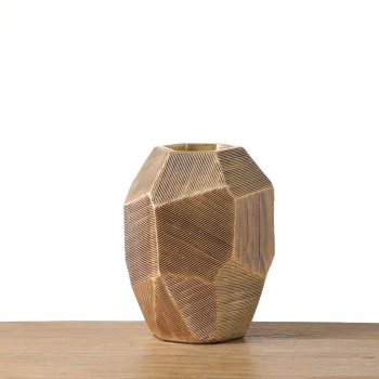 Βάζο Ανάγλυφο Polyresin Χάλκινο ESPIEL 16,5x15x21,5εκ. FIK422