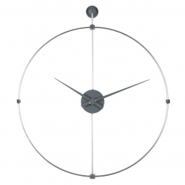 Ρολόι Τοίχου Μεταλλικό Ασημί ARTELIBRE 60,5x4x69εκ. 14700017