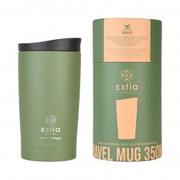 Θερμός Ποτήρι Ανοξείδωτος Travel Mug Forest Spirit Save The Aegean 350ml-7,5x7,5x14,5εκ. Estia 01-20392