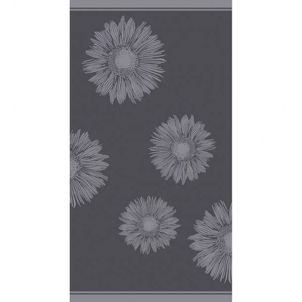 Πετσέτα Θαλάσσης Βαμβακερή Velour Dark Grey 86x160εκ. Flower Melinen 20004874