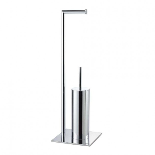 Πιγκάλ Με Χαρτοθήκη Μεταλλικό 20x20x71εκ. Tube 2nd Version Chrome Sealskin 800288