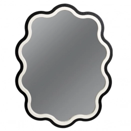 Καθρέπτης Τοίχου Ξύλινος Μαύρος-Λευκός 78x2,5x100εκ. ESTHETI 811-30012