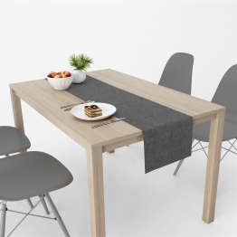 Runner Μονόχρωμο Polycotton Αλέκιαστo 40x180εκ. Panama Dark Grey DimCol