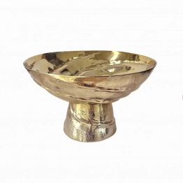 Διακοσμητικό Μπωλ Με Πόδι Μεταλλικό Χρυσό 31x16εκ. Art Et Lumiere 12019