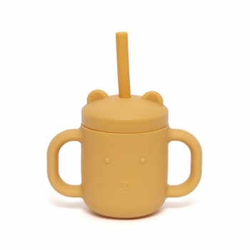 Ποτήρι Σιλικόνης Με Καλαμάκι 175ml Ochre Petit Monkey PTM-SCLS6