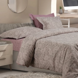 Σετ Σεντόνια Polycotton Μονά Με Λάστιχο 120x200+35εκ. Casual 5438 Grey-Lilac Das Home