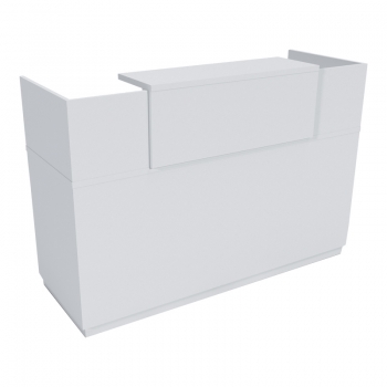 Γραφείο reception Lotus pakoworld σε λευκή απόχρωση  180x70x110εκ