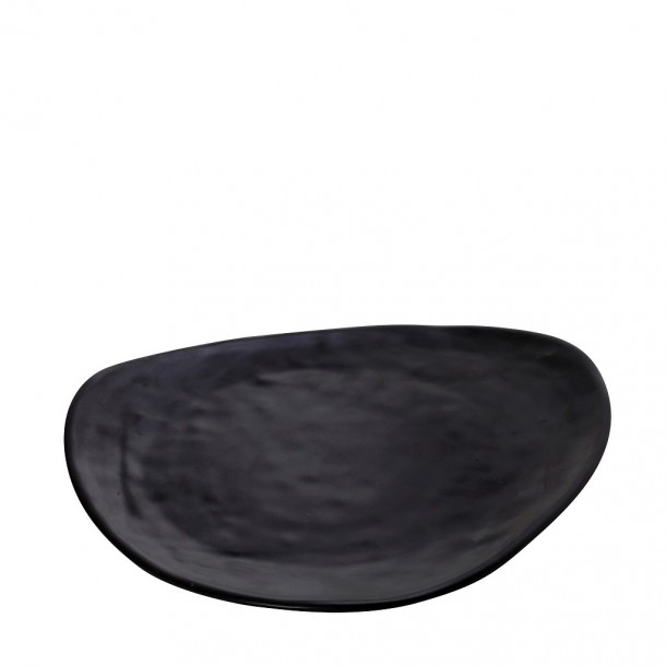 Πιάτο Φαγητού Ρηχό Μελαμίνης Black Wavy Matt ESPIEL 33x33εκ. MLB3203K24-6
