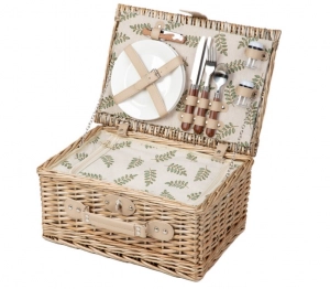 Καλάθι Πικ Νικ 2 Ατόμων Ψάθινο Natural 38x26x18εκ. Lorenzo Homla 230284
