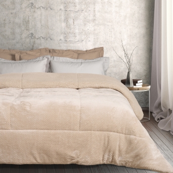 Κουβερτοπάπλωμα Fleece-Sherpa Μονό 160x220εκ. Blankets 1181 Beige Das Home