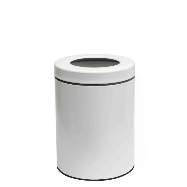 Καλάθι Απορριμμάτων Γραφείου 6lit Ανοξείδωτο Matt White Pam & Co Φ21x28εκ. 2128-033