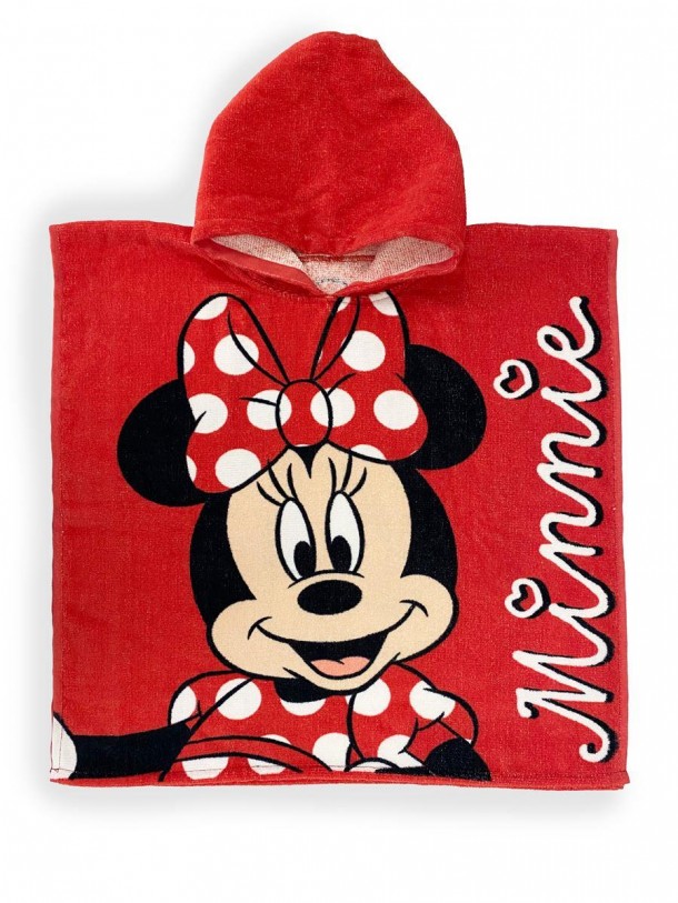 Πόντσο Παιδικό Microfiber 50x100εκ. Minnie 203 Red Disney DimCol
