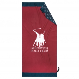 Πετσέτα Θαλάσσης Microfiber 80x170εκ. Essential 3873 Κόκκινη-Μπλε Greenwich Polo Club