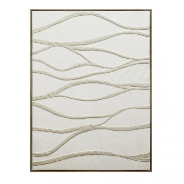 Πίνακας Καμβάς Mdf-Ps Plastic Λευκός-Μπεζ ESPIEL 60x80εκ. FAL310