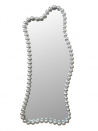 Καθρέπτης Ξύλινος Με Μπίλιες Ασημί 64,5x7x169εκ. Zen Collection 25.18.51625