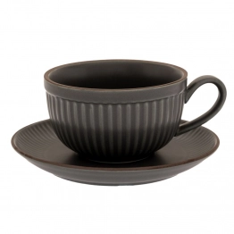 Φλυτζάνι Τσαγιού Με Πιατάκι Κεραμικό Πράσινο 230ml iliadis 88873