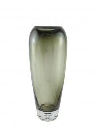 Βάζο Χειροποίητο Φυσητό Γυαλί Γκρι 14x33εκ. Zen Collection 25.43.52144