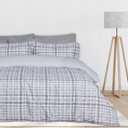 Σετ Σεντόνια Polycotton Υπέρδιπλα Με Λάστιχο 170x200+35εκ. Casual 5431 Γκρι Das Home