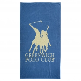 Πετσέτα Θαλάσσης Βαμβακερή 90x170εκ. Essential 3851 Κίτρινη-Μπλε Greenwich Polo Club