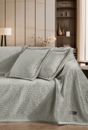 Ριχτάρι Πολυθρόνας Με Διακοσμητική Μαξιλαροθήκη 2 Όψεων 130x170εκ. Velvet Ultrasoft Καπιτονέ Bolzano Khaki Guy Laroche