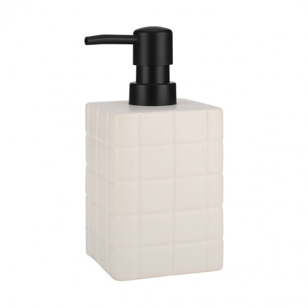 Σαπουνοθήκη Κεραμική Λευκή 450ml-7,5x7,5x15εκ. Tiles Estia 02-27728