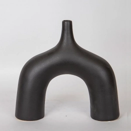 Βάζο Κεραμικό Μαύρο 34x10x33εκ. ESTHETI 752-20140