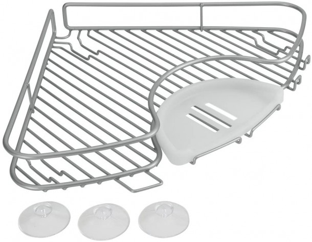 Εταζέρα Γωνιακή Μεταλλική Polytherm 29x29x4εκ. Metaltex 16-403904