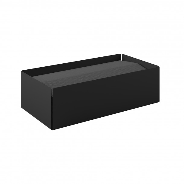 Θήκη Για Χειροπετσέτες Ανοξείδωτη Matt Black 25x13x7,5εκ. Pam & Co 121-403